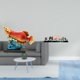 thumbnail image 2 of Estatua de arowana estilo boho con flores de metal. Escultura decorativa de pared. Figura ornamental de resina y metal. Ideal para estante, escrit, 2 of 8