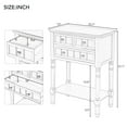 thumbnail image 3 of Noble House Classic Solid Wood Console Table, 3 Drawers, Bottom Shelf, Distressed, Gray Wash, 3 of 12