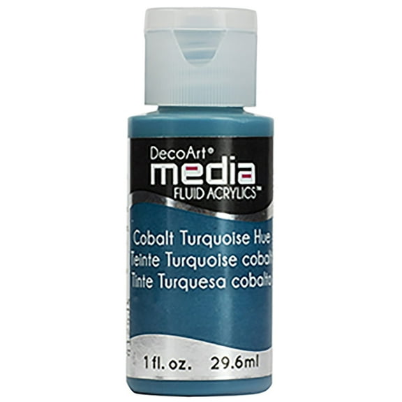 DecoArt Media Fluid Acrylic Paint, 1 oz., Cobalt Turquoise Hue (Series 4)