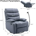 thumbnail image 3 of GNMLP Single Swivel Rocker Recliner Chairs,Manual Soft Armchair for Living Room,Bedroom with Phone Holder -Beige, 3 of 6