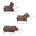 thumbnail image 3 of Sillón Individual Moderno Ocasional Reclinable 3 posiciones NORVAL  estructura de madera patas metálicas tela de Lino, 3 of 8