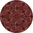 thumbnail image 1 of Ahgly Company Machine Washable Indoor Round Transitional Cherry Red Area Rugs, 5' Round, 1 of 7