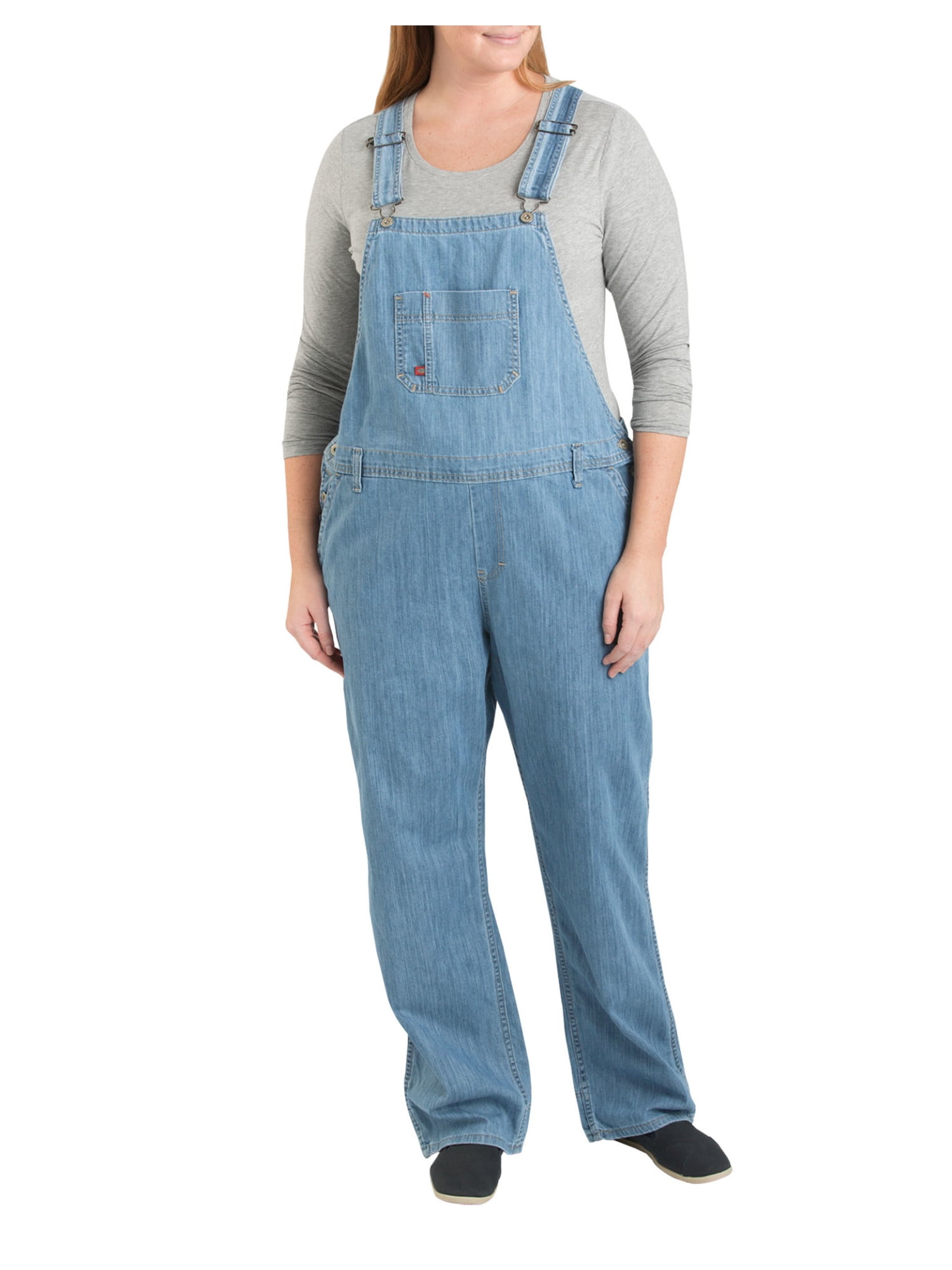 Women's Plus Size Denim Bib Overall