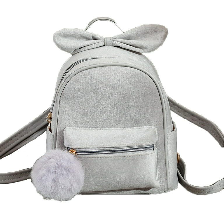 Mini Backpack Purse for Girls Teen Women Purses PU Leather Pom Backpack  Shoulder