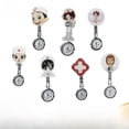 thumbnail image 3 of Lindo reloj de bolsillo con patrón acrílico, reloj colgante, reloj de aleación lindo y creativo, mesa de examen simple para estudiantes, 3 of 5