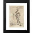 thumbnail image 2 of Salvator Rosa 11x14 Black Modern Framed Museum Art Print Titled - Soldier, Standing, Holding a Pike with Both Hands (1656 - 1657), 2 of 5
