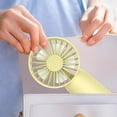 thumbnail image 5 of Yoofe Mini Portable Handheld Fan, Lightweight USB Rechargeable Battery Personal Fan, 3 Speed Wind, Low Noise for Makeup Travel Office Outdoor Women Men-Yellow, 5 of 5
