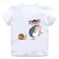 thumbnail image 5 of Lindo erizo dibujos animados animales niños algodón camisetas divertidas bebés niños camiseta divertida verano niños manga corta tops niñas ropa, 5 of 5