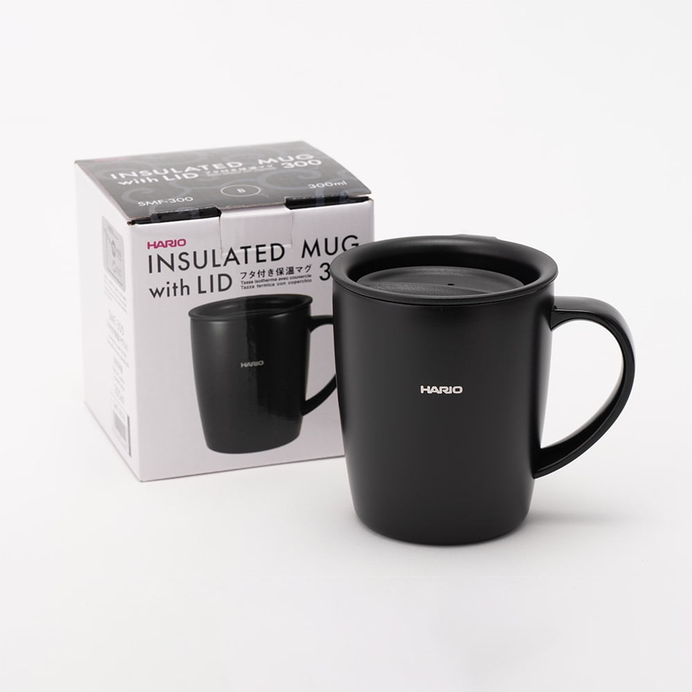 HARIO Mug bottle black 300ml HARIO Thermal mug with lid SMF300B