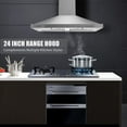 thumbnail image 4 of Zomagas 24 inch Wall Mount Range Hood 450CFM Exhaust Vent Stainless with Dishwasher Clean Filter 120V, 4 of 8