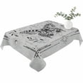 thumbnail image 2 of Grey Butterfly Table Cloth Waterproof Tablecloths, Vintage Boho Spring Floral Botancial Tablecloth Dining Table Cover for Kitchen Party Tabletop Outdoor, Rectangle Tablecloth 52x70 Inch, 2 of 9