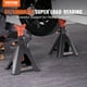 thumbnail image 2 of Jack Stands VEVOR de 6 toneladas (13000 libras) de capacidad para coche rojo, 1 par, 2 of 9