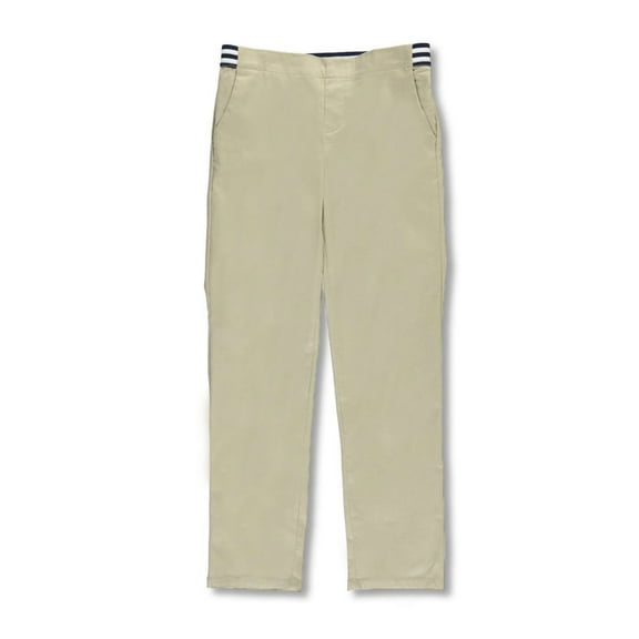 French Toast Big Girls’ Pull-On Contrast Waist Pants (Sizes 7 – 20) Color: khaki Size: 10