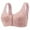 Pink, variant on Xixinqiwan Bra for Women,Front Snaps Bras for Women Plus Size Floral Print Front Button Vest Type Breathable And Comfortable Lace Thin Wirefree Underwear Bra