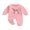 Pink, variant on Licupiee Baby Boy Girl Birthday Romper Letter Embroidery Long Sleeve Jumpsuit