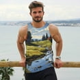 thumbnail image 6 of Salouo Pasture Cow A for Men's Tank Tops,Sleeveless Muscle Shirts for Men Quick Dry Workout Tank Top Gym Muscle Tee Fitness Bodybuilding Sleeveless T Shirt-XX-Large, 6 of 7