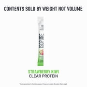 Isopure Clear Protein Powder with Electrolytes, Strawberry Kiwi Stick Pack, 6 Count