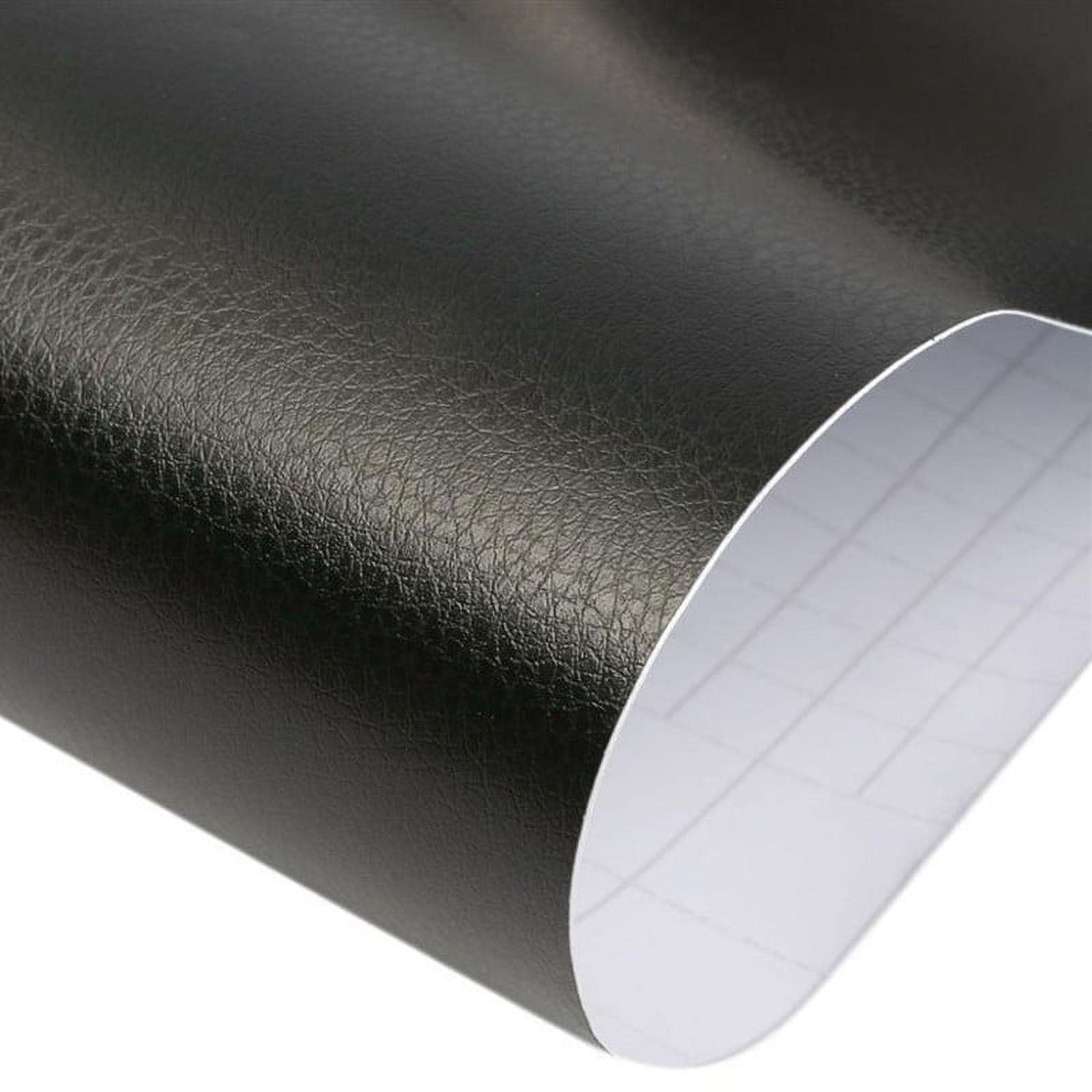 KAKASinlee 12" X 60" Black Leather Texture Vinyl Wrap - Air Bubble Free
