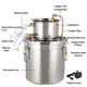 thumbnail image 5 of QinaQin Kit de alambique de acero inoxidable con bomba de circulación, tubería de cobre y termómetro dual, equipo destilador ideal para elaborar whisky, vino o brandy en casa, 5 of 6
