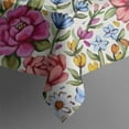 thumbnail image 5 of Pioneer Flower Floral Print Pattern Square Tablecloth,Waterproof Square Table Cover,Wipeable Spillproof Washable Table Cover for Home Kitchen Party Decor 42"X42"(107x107cm), 5 of 6