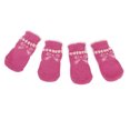 thumbnail image 1 of Mascota Perro Gato Zapatos Zapatillas Calcetines Non-Slip Patrón Pata Lazo Rosa Sunnimix none, 1 of 8
