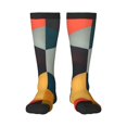 thumbnail image 1 of Fotbe Geometric Cube Pattern Art Calcetas Divertidas Estampadas para Hombre y Mujer, Calcetas de Algodón hasta la Rodilla para Caminar, Correr, Enfermería y Embarazo, 1 of 6