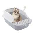 thumbnail image 5 of Cat Litter Box Self Cleaning Anti-splashing Semi-closed Cats Toilet, Grey, 5 of 12