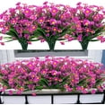 thumbnail image 1 of Viworld 10 Bundles Outdoor Artificial Daisy Fake Flowers UV Resistant Plants, Faux Plastic Greenery for Indoor Hanging Plants Garden Porch Window Box Home Wedding Farmhouse Decor (Fushia), 1 of 7