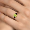 thumbnail image 4 of Gem Stone King 1.54 Ct Oval Yellow Lemon Quartz Black Onyx 18K Rose Gold Plated Silver Ring, 4 of 6