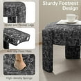 thumbnail image 4 of VKNOW 16.9" Mordern Ottoman, Oversized Foot Stool with Chenille Fabic, Round Upholstered Ottomans for Living Room Bedroom Entryway, Black, 4 of 13