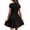 03_Black, variant on QUOTAY Girls Solid Color Round Neck Short Sleeve Casual Comfortable Pocket Dress for Kids Fashion Age 3-12 Girl Dresses 03_Black,110
