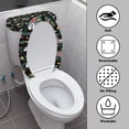 thumbnail image 4 of HELLHERO Pack of 2 Toilet Lid Seat Cover Set for Gift 主题词 Stretch Toilet Lid Covers Set Elastic Bottom, 4 of 7
