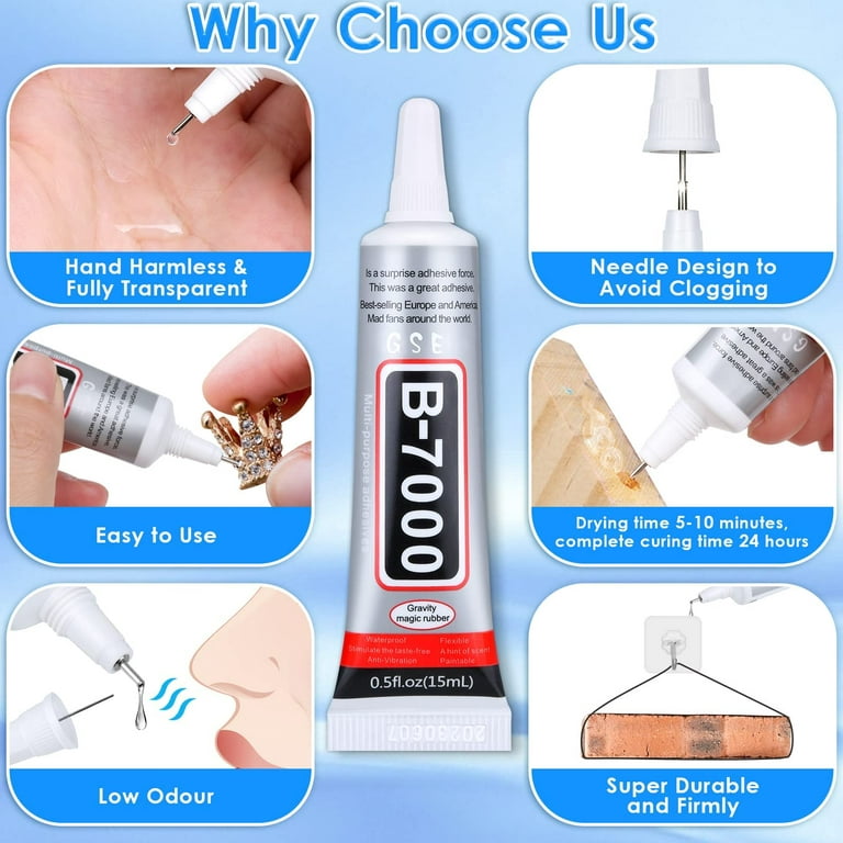 loeosn b-7000 super adhesive glue, industrial strength b7000 glues paste  for rhinestones crafts, clothes shoes