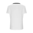 thumbnail image 4 of Annhoo Womens Tops Summer V Neck Short Sleeve Color Block Tshirt Comfy Casual Blouse Business Work Shirts, 4 of 7
