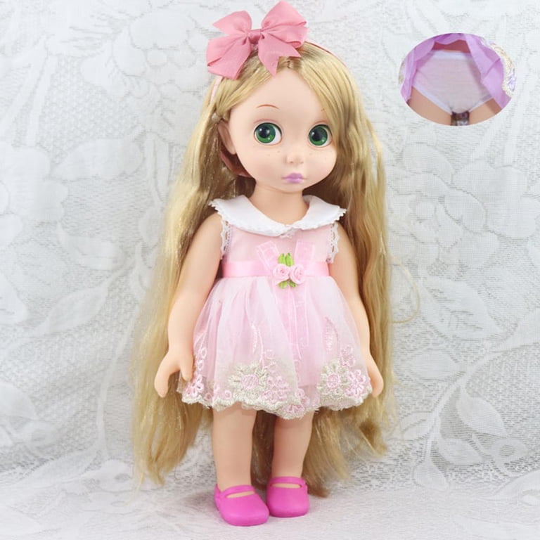 Adorable Pink Dress & Bow Headband Outfit For 17cm Dolls - Soft Fabric, Handcrafted Look