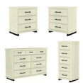 thumbnail image 2 of FESTIVO 4-Piece Bedroom Set - 2 Nightstand & 1 Chest & 1 Double Dresser - Antique White, 2 of 17
