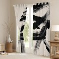 thumbnail image 3 of Erosebridal Abstract Geometric Stripes Black Out Curtains,Black Lines Curtains Pack of 2 (42x63 Each) For Men Women, 3 of 7