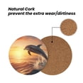 thumbnail image 4 of Xecao Sunset Dancing Dolphin A for MDF Cork Coaster 4 Pcs,Drink Coasters,Suit for House Warming Gifts New Home ,Coffee Table Decor-Round Shape, 4 of 7