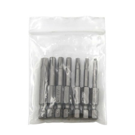 

5 Point Security Star Torx Screwdriver Bits Set T10-T40 2-Inch Length 7 Pieces