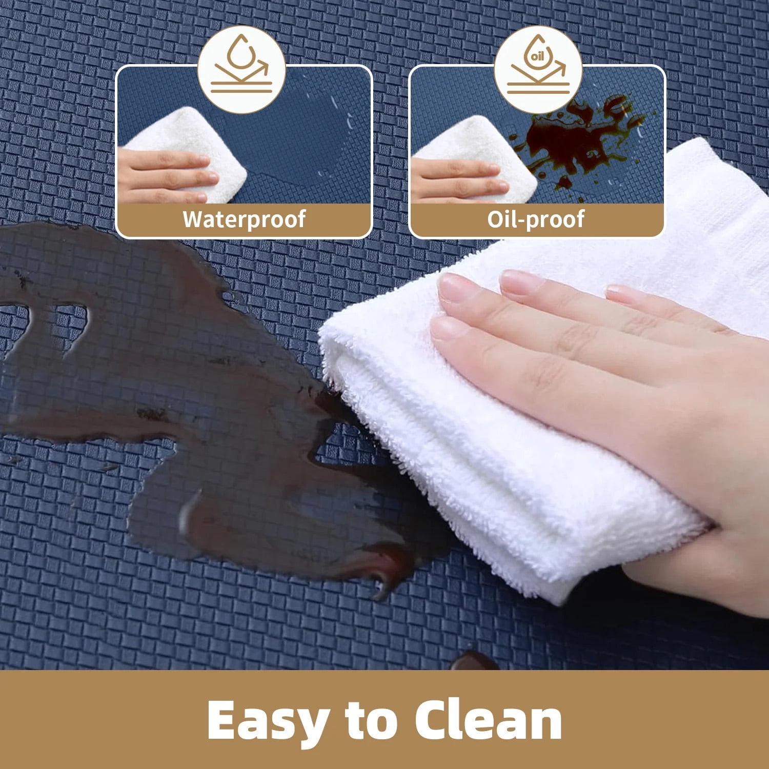 PABUBE Kitchen Rug, Anti Fatigue Mat for Kitchen, Non Skid Kitchen Floor Mat, Kitchen Rug or Mat Washable, 24"x 71", Blue
