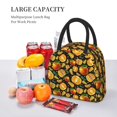 thumbnail image 5 of Daiia Tangerine Pattern Lunch Bag , Insulated Lunch Box, Small Leakproof Cooler Food Lunch Containers Reusable High Capacity Lunch Tote Bags-One Size, 5 of 6