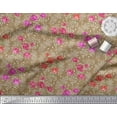 thumbnail image 3 of Soimoi Polyester Crepe Fabric Leaves & Rose Floral Print Fabric by Yard 52 Inch Wide, 3 of 5
