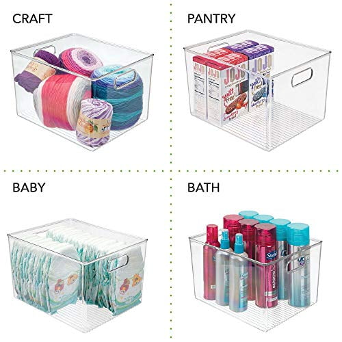 Staplers Envelopes Filing Cabinets Clear Organizer for School Supplies Pencils mDesign Plastic Storage Container Bin with Carrying Handles for Home Office Pens Shelves Notepads Staplers Envelopes Filing Cabinets Clear Organizer for School Supplies Pencils mDesign Plastic Storage Container Bin with Carrying Handles for Home Office Pens Shelves Notepads
