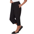 thumbnail image 3 of Alfred Dunner Womens Petite Paisley Embroidered Relaxed Capri, 3 of 4