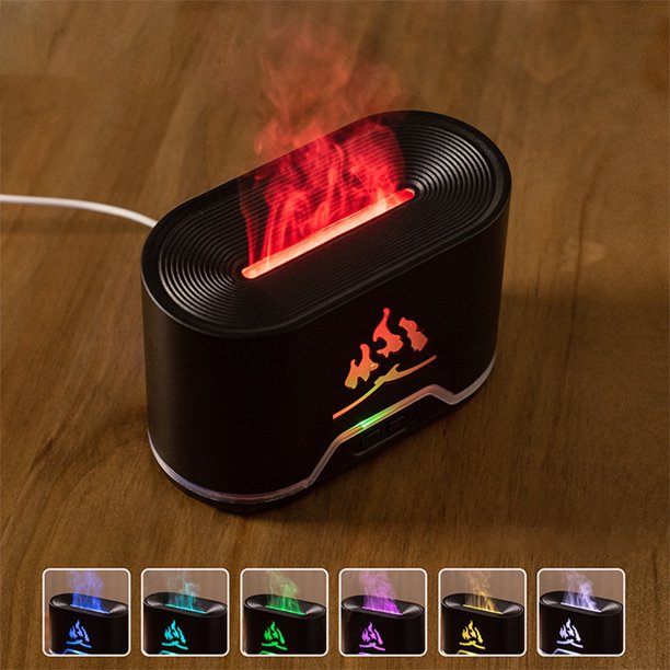 Teissuly Flame Humidifier Portable-Noiseless Aroma Diffuser For Home Office Or Yoga Essential Oil Diffuser With No-Water Auto-Off Protection Teissuly WER202312132532