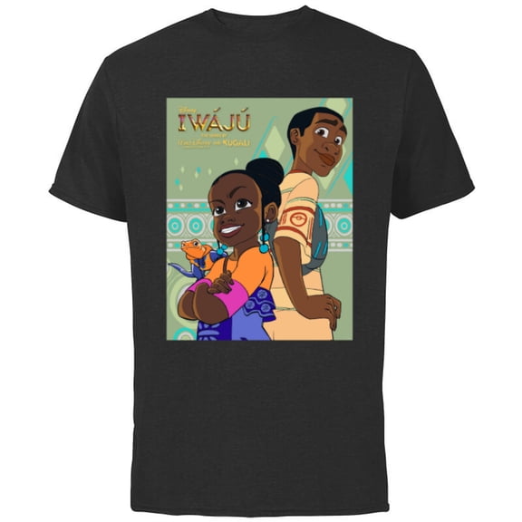 Disney Iwájú Animated Series Tola Kole and Otin Disney - Short Sleeve Cotton T-Shirt for Adults - Customized-Black