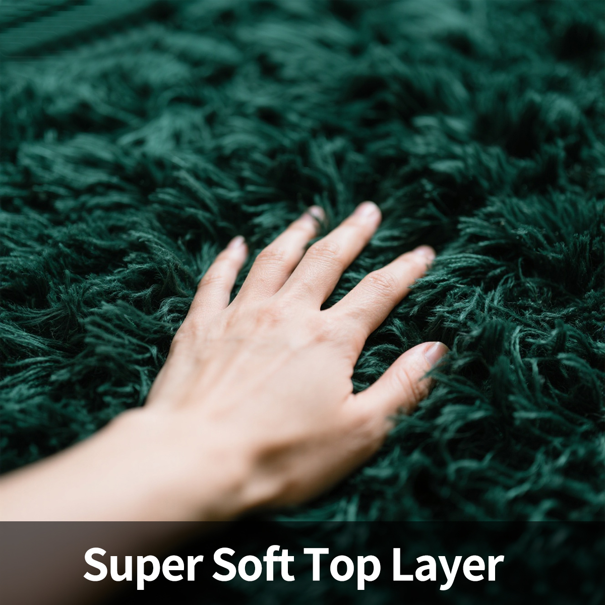 9'x12' Soft Rug Indoor Modern Fluffy Area Rugs for Living Room Bedroom Carpet Home Decor,Green