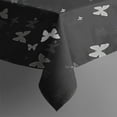 thumbnail image 3 of Black Gray Butterfly Pattern Rectangle Tablecloth 60"x84",Waterproof Polyester Rectangle Table Cloth, Wipeable Spillproof Polyester Tablecloth for Dining, Camping, Indoor and Outdoor, 3 of 5