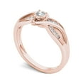 thumbnail image 2 of 1/6 Carat T.W. Diamond Criss-Criss Shank 10kt Rose Gold Engagement Ring, 2 of 5