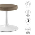 thumbnail image 2 of Modway Lippa Vegan Leather Round Stool in Mushroom Brown, 2 of 7